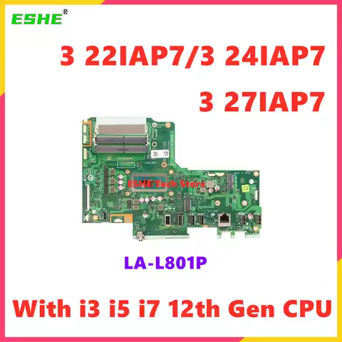 LA-L801P For Lenovo IdeaCentre AIO 3 22IAP7 IdeaCentre AIO 3 24IAP7 3 27IAP7 Laptop Motherboard With