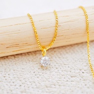 [PCPY JEWELRY] สร้อยคอพร้อมจี้เพชรGIA 0.23 กะรัต 💎 ทองคำแท้9K (ทอง37.5%) เพชรแท้ใบเซอร์GIA [9KPP764]
