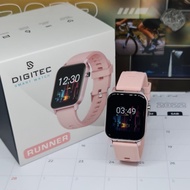 digitec runner jam tangan smart watch touchscreen silikon strap - pink