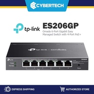 Cybertech TP-Link ES206GP Omada 6-Port Gigabit Easy Managed Switch with 4-Port PoE+