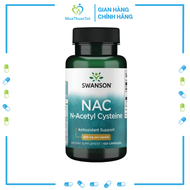 Viên Uống Hỗ Trợ Giải Độc Cơ Thể Chống Oxy Hóa Ổn Định Huyết Áp Swanson NAC N-Acetyl Cysteine 600mg