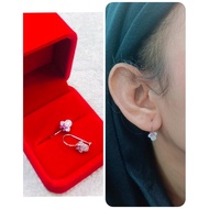 DESI EARRINGS 925 SILVER GEM/935 SILVER JEWELRY PLATED WITH GENUINE WHITE GOLD/AJ286