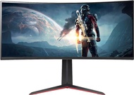 LG 34GP63A-B Ultragear 34" Curved QHD (3440 x 1440) HDR 10 160Hz Gaming Monitor, Tilt/Height Adjusta