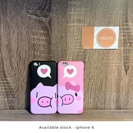 Soft Case iPhone 6/s (Pig's black/pink)