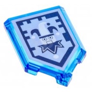 Lego 22385pb126 Tile Modified 2 x 3 Pentagonal with Nexo Power Shield
