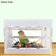 Xintian กรงนกแบบพกพาสำหรับใช้ในบ้านกรงนกวัสดุกรงแบบพกพาทำความสะอาดง่ายขอนนกกรงสัตว์เลี้ยงนกแก้วออกจากกรง