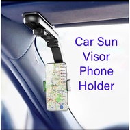 SG Stock Car Sun Visor Phone Holder Clip Rotation Mount Handphone Stand Adjustable