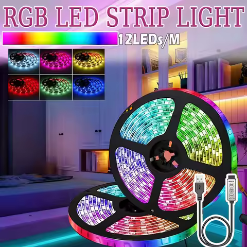 5V RGB 5050 Led Light USB LED Strip Lights RGB Single Color Controlle Flexible Lamp Tape DC 5V Led F