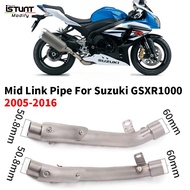 Motorcycle Full System Exhaust Escape Moto Modified Middle Link Pipe Slip On For suzuki GSXR1000 GSX