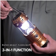 Camp Light Torch Light Hang Hold Solar Charge USB Charge Tent Light Outdoor Lampu Khemah Flashlight 