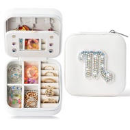 K1tpde Zodiac Travel Jewelry Case - Zodiac Travel Organizer Box Small Zodiac Jewelry Case for Women 