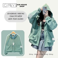 Áo Khoác Nhung Túi Hộp GINNY | Freesize | Thời Trang Nữ | GinHouseShop