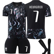 MZ 2425 Korea Away Jersey No. 7 Son Xing- Jersey Adult Children Football Jersey Quick-Drying Suit
