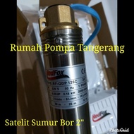 Pompa satelit RedFox 0.25hp untuk sumur bor casing pipa 2 inch