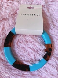 品牌Fovever21全新手環～歐式土耳其藍色玳瑁風❤️雙拼色個性款🆕復古手環～獨特個性風格🔗🔗大手環～穿搭單品～❤️