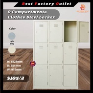 BFO S105/A Metal Locker Cabinet (9 Door) / Locker Besi / Locker Organizer / Locker Asrama / Steel Lo