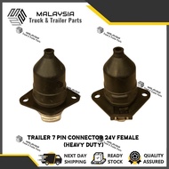 TRAILER 7 PIN CONNECTOR 24V FEMALE (HEAVY DUTY)/UNIVERSAL 24V 7 PIN EU ROUND SOCKET PLUG CONNECTOR A