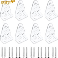 [DEMO3] 8PCS Window Blind Brackets, with Screws Durable Mini Blind Brackets, Portable Transparent Un