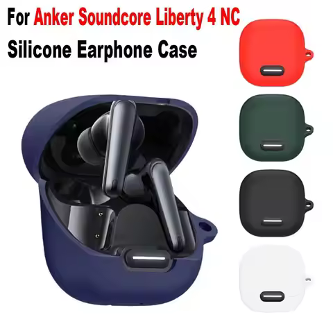Silicone Headphone Cover For Anker Soundcore Liberty 4 NC Wireless Earbuds Case Dustproof Earphone P