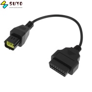 SUYO OBD2 Adapter Cable, ABS 6 Pin to 16 Pin Motorcycle ECU Read Cable,  Plug and Play Motorcycle Sc