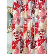 PER PC NON BLOCKOUT Print Clarion Red - Plain Red Modern Home Ring Curtains 5-9FT 10 Rings