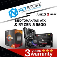 PWP MSI B550 TOMAHAWK ATX & AMD RYZEN 5 5500 PROCESSOR