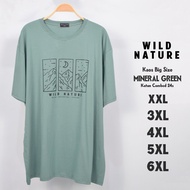 Wild Nature Mineral Green Jumbo T-Shirt Men's SizeBIG XXL 3XL 4XL 5XL 6XL Baju T Shirt Lelaki Baju L