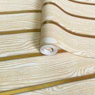 X8 / ROOM WALLPAPER, CREAM PANEL MOTIF WALLPAPER, GOLD LINE 45CM x 8-9 METERS