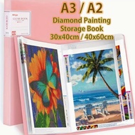 A3 A2 Diamond Painting Storage Book 30 Pages | Clear Pocket File for Paint by Number Diamond Art | B