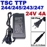 Power Adaptor เครื่องพิมพ์บาร์โค้ด 24V 4A Power Charger for TSC TTP 244  245  243  247 Pro Desktop P
