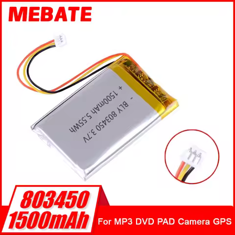 3.7V 1500mAh Li-Polymer LiPo Rechargeable Battery With PH 1.25mm 3pin Connector For MP3 DVD PAD Came