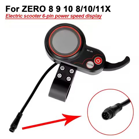 72V QS-S4 6 Pin Display Throttle for ZERO 8 / 9 / 10 / 8X / 10X / 11X E-Scooter Scooter Accessories