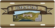 Flag of Umatac, Guam License Plate Cover 6x12 Inch Aluminium Thicken Car Decor Front License Plate F