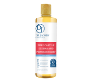 DR. JACOBS NATURALS CASTILE SOAP FOR ECZEMA AND PSORIASIS 16oz - Made in USA -  extra gentle, hypoallergenic, containing no perfumes or dyes - Made with antioxidant rich olive and coconut oil (never palm oil) -  keeping your skin hydrated all day
