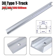 SHOPSHARING 1Pcs T-Slot Track, T Slider Fixture Slot Slide Slide Guide Rail T-Track,  300-600mm Alum
