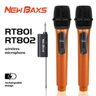 NEW BAXS Original RT801/RT802 Wireless Dynamic Microphone  UHF Handheld Rechargeable Microphone Set 