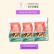 Fresh Bulk Walnut Genius Trail Mix 3 x 400g Bundle Set | Dried Fruits & Nuts Mix | GMO Free | Value 