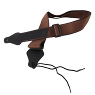 Guitar Strap with 3 Pick Holders 100% Soft Cotton Strap for Bass Electric &amp; Acoustic Guitars (Coffee)