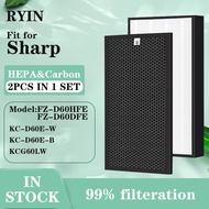 Replacement Sharp FZD60HFE FZD60DFE/FZG60DFE Air Purifier Filter HEPA +Carbon for KCD60E KCD70 KCE70