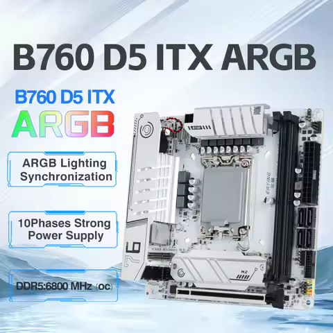 ERYING Min itx B760 Motherboard B760i ARGB DDR5 RAM LGA1700 Support Core 12/13/14th i9/i7/i5/i3 1249