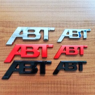 3D Metal Logo ABT Emblem Car Trunk Badge For T6 S5 RS7 C8 Q8 RS6 SQ5 Q5 Q7 RS4 A3 8V A6 ABT Sticker 