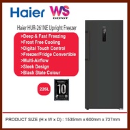 Haier HUR-261NE 250L Upright Freezer/Fridge Black