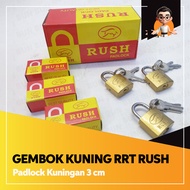 Yellow Padlock "RRT" 30mm - Brass Padlock 30mm - Iron Padlock