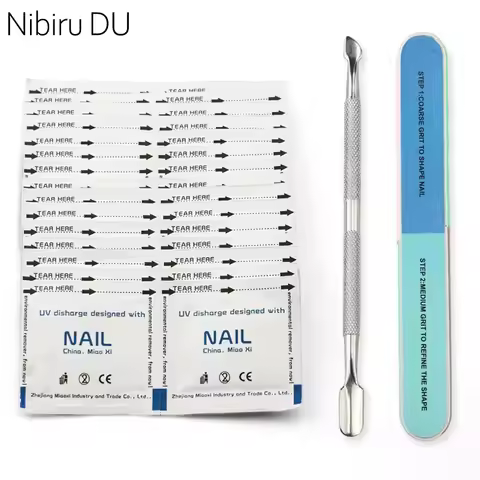 Nail Art Cleaner Set - Lint-Free UV Gel Polish Remover Wraps Manicure Cleanser Tool Kit Nail Art UV 
