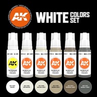 AK INTERACTIVE AK11609 WHITE modelling COLORS Ak  SET