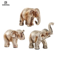 [SONONIA] Resin Elephant Ornaments Figurines Creative Nordic Style Tabletop Decoration Elephant Stat
