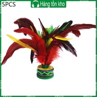 WIN 5pcs Colorful Feathers Kick Shuttlecock Chinese Jianzi Outdoor Toy Game
