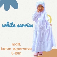 TERLARIS !!! baju muslim anak gamis anak perempuan putih polos white