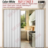 Accordion sliding door PVC folding door Kitchen Partition household sliding door Track door simple d