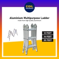 12 14 16 20 Steps Multipurpose Aluminium Foldable Ladder | Tangga Aluminium